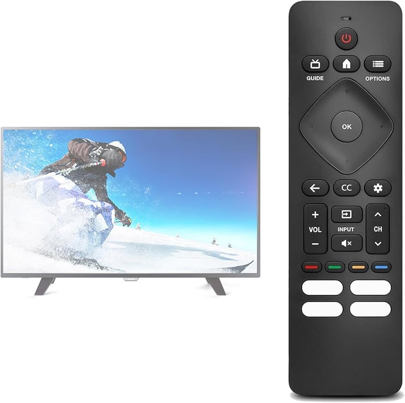 Ergonomic Replacement Remote Control for Philips TV Models F7 65PFL5766 55PFL5766 50PFL5766 43PFL5766 - Image 3