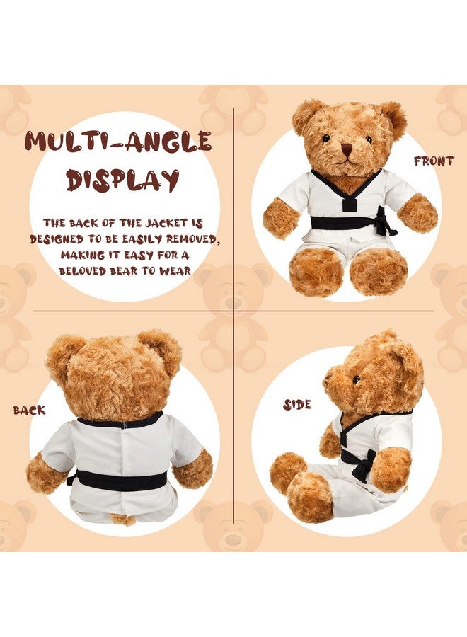 Civaner Civaner Taekwondo Uniform Outfit Bear Clothes with Belts, Bear Not Included, Fit 12-16 in, Clothes for Taekwondo Uniform Stuffed Animal Clothing for Birthday Gift Party  - Image 3
