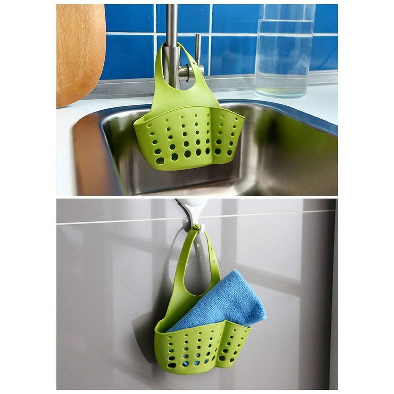 Niralasa Niralasa Kitchen Hanging Drainage Bag Shopping Cart Sink Soap Dish Holder Hanging Storage Basket Sponge Holder 2 Piece - Image 4