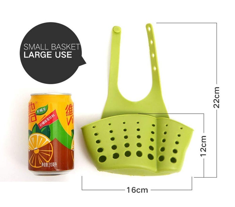 Niralasa Niralasa Kitchen Hanging Drainage Bag Shopping Cart Sink Soap Dish Holder Hanging Storage Basket Sponge Holder 2 Piece - Image 2