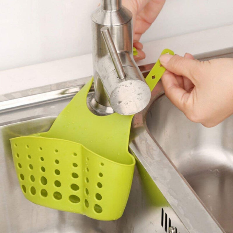 Niralasa Niralasa Kitchen Hanging Drainage Bag Shopping Cart Sink Soap Dish Holder Hanging Storage Basket Sponge Holder 2 Piece - Image 5