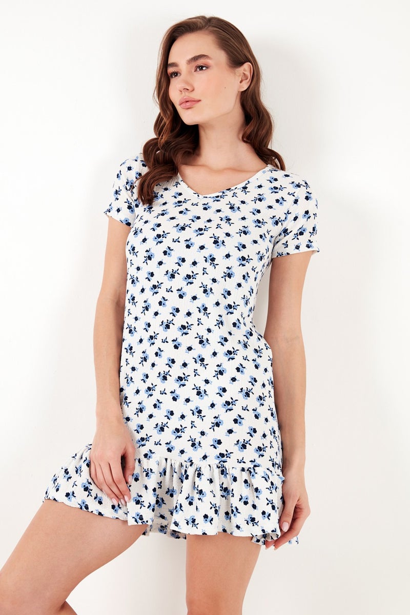 Lela Floral Ruffle Hem Dress  - Image 3