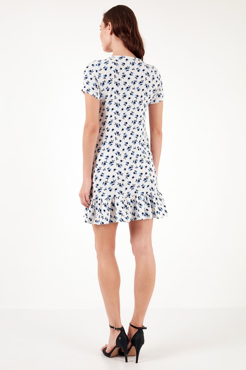Lela Floral Ruffle Hem Dress  - Image 5