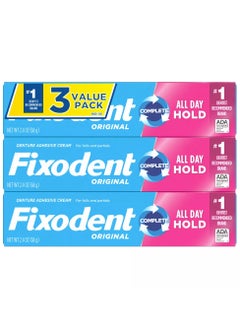 (Pack of 3) Original Complete Denture Adhesive Cream - 3x2.4 oz