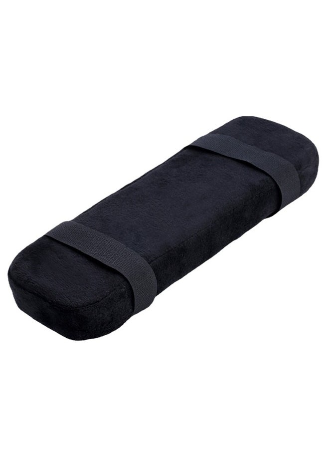yongsheng 2-Piece Chair Armrest Pads Black 23.5*7.5*3cm， Chair Armrest Pads (2 Pack), Memory Foam Home/Office Chair Arm Rest Covers Comfy Computer Gaming Elbow Cushion Removable Washable Elbow Support Forearm Pressure Relief, Black  - Image 4
