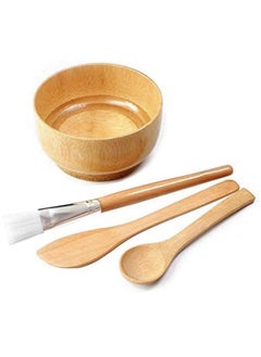 Bukela Face Mask Mixing Bowl Set, 4 In 1 DIY Clay Mask Mixing Kit, Facial Bowl With Mask Brush And Stirring Spatula, Bamboo Mask Mixing Tools For Mixing Clay Mask DIY  - Image 1