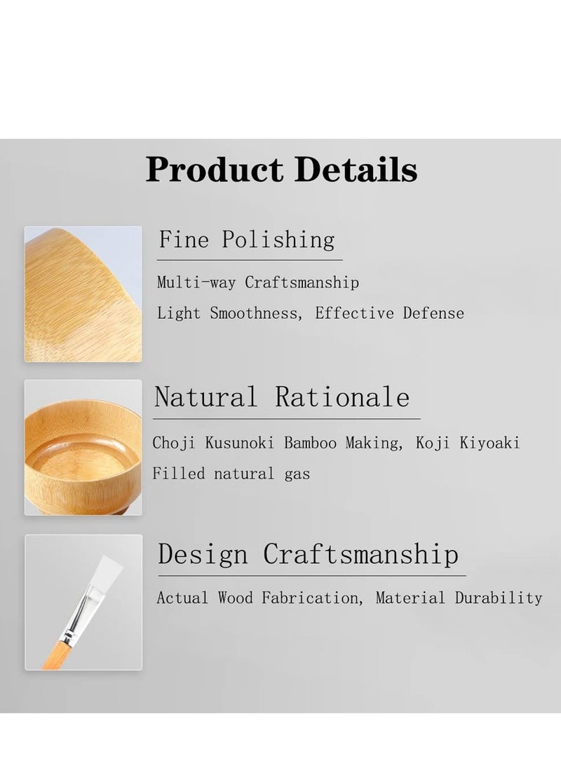 Bukela - Face Mask Mixing Bowl Set, 4 In 1 DIY Clay Mask Mixing Kit, Facial Bowl With Mask Brush And Stirring Spatula, Bamboo Mask Mixing Tools For Mixing Clay Mask DIY - Image 1