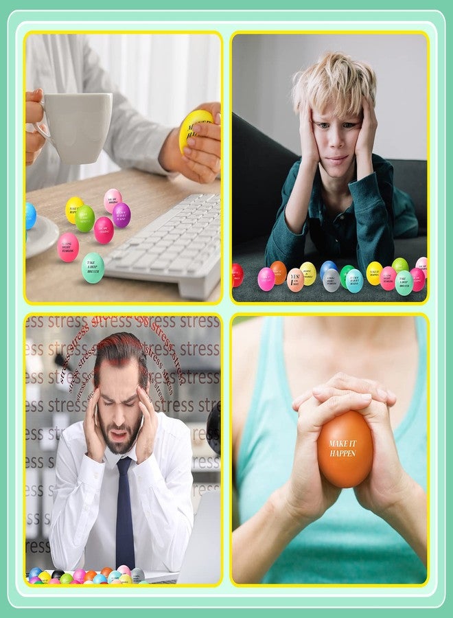 جيريفي 300 قطعة من كرات تخفيف التوتر التحفيزية، مقاس 1.57 بوصة، كرات إسفنجية ملونة ملهمة لتخفيف التوتر، مناسبة للأطفال والبالغين والطلاب، ألعاب تمارين يدوية، لوازم مشجعة - Image 5
