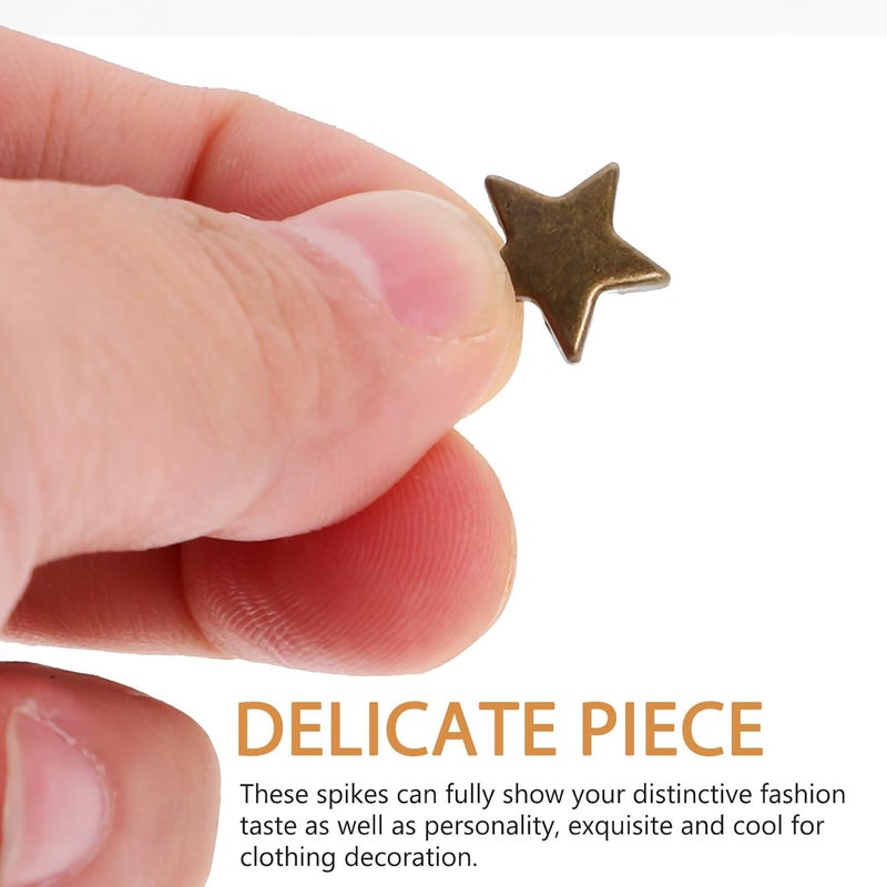 GETAJGHSD 200 Sets Metal Star Rivets Punk Studs for Leathercraft DIY Clothing Shoes Bags Accessories - Image 3
