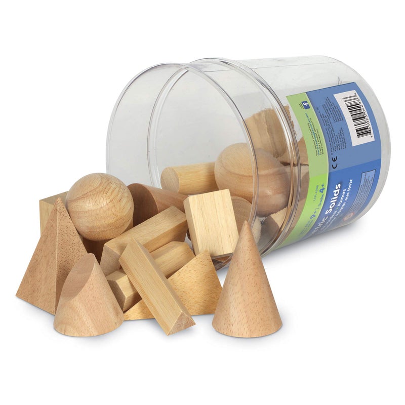 Learning Resources LER4298 Wood Geometric Solids, Set Of 19 - Image 3