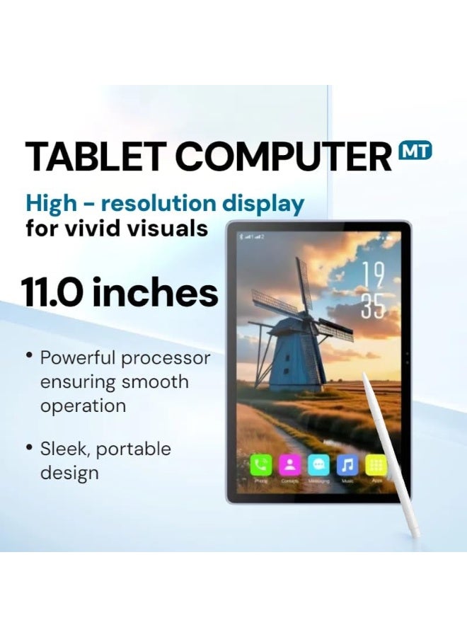 CCIT Tab 13Ultra Android 13 Tablet | 11" Full HD Display | 16-Core Processor | 5G Dual SIM | 8MP+24MP Cameras | 10000mAh Battery | 1TB TF Expandable Storage | Includes Keyboard, Mouse, Stylus & Case – Blue - Image 3