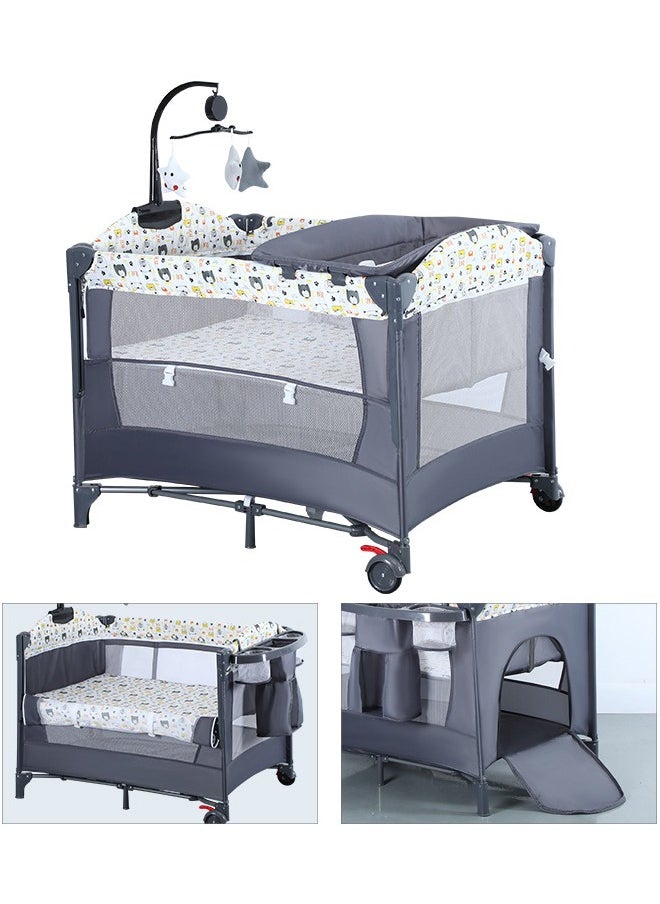 لو.بيبي.في  منزل محمول للطفل، طفل محمول Playpen with Bassinet وتغيير الطاولة  - Image 3