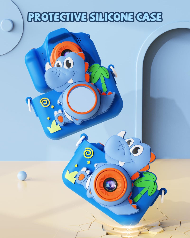 Kikapabi Kids Camera Dinosaur Toys for Boys, Christmas Birthday Gifts Toys for Boys Age 3-8, Toddler Camera Toys with Silicon Cute Cover, Digital Camera for Kids Age 3 4 5 6 7 8 - Image 2