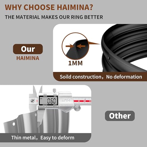 HAIMINA 36 Inch Fire Pit Ring, Large Fire Pit Ring for Outside Wood Burning, Fire Pits Rings with High-Temperature Coating for Backyard, Bonfire, Camping, Beach (3x3 FT) - Image 4