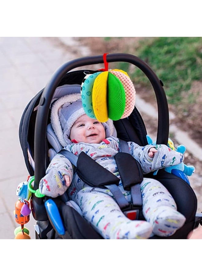 teytoy 8-in-1 Sensory Balls for Infant Toddlers,Rainbow Fabric Baby Toy for Sensory Development,Montessori Toys for Babies 6-12 Months,8 Different Sensory Tactile Textures with Crinkle Rattle Squeakers - Image 2