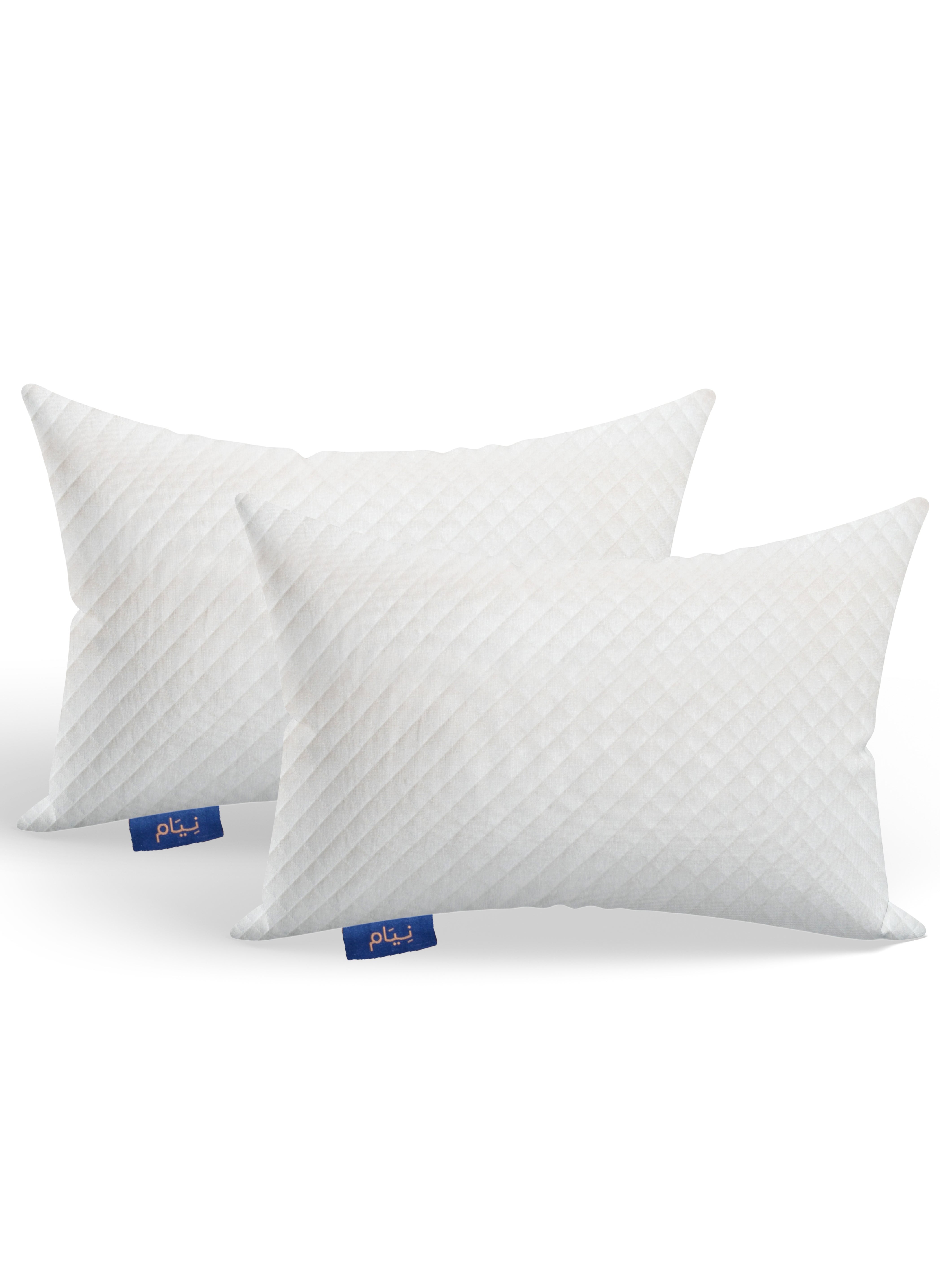 Neyam Neyam 2- Piece Pillow Set with Extra Filling Foam  and Washable Pillowcase , 43x40x21 cm 