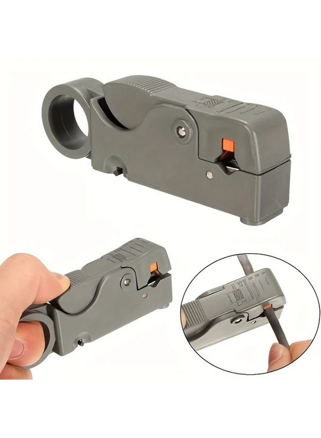 Gray Heavy Duty Automatic Wire Stripper Cable Cutter Adjustable Gauge Professional - Image 4