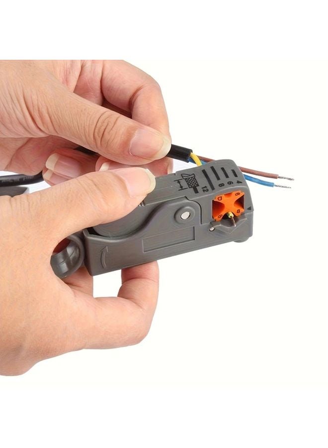 Gray Heavy Duty Automatic Wire Stripper Cable Cutter Adjustable Gauge Professional - Image 5