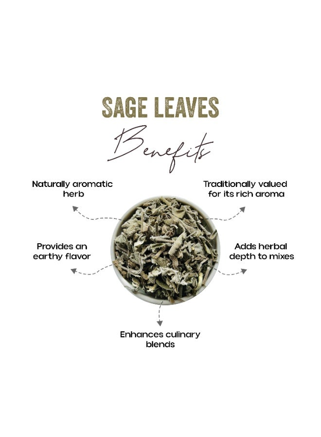 OGOC Sage Leaves Natural Dried Aromatic Herbs for Smudging, Incense and Home Fragrance - Image 2