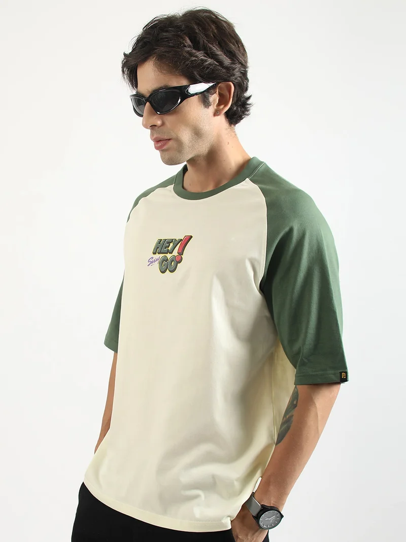 Maniac  Maniac Mens Textured Polo Neck Half Sleeve Biscuit Cotton T-Shirt for Men | Best Price UAE