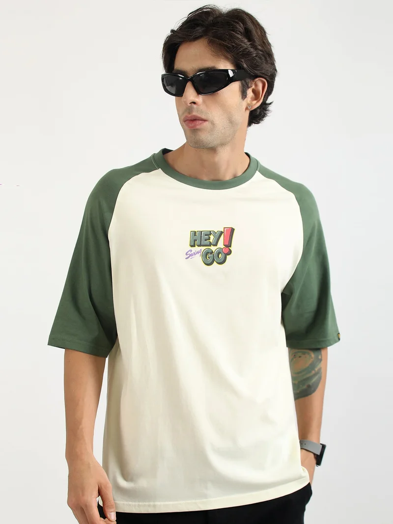 Maniac  Maniac Mens Textured Polo Neck Half Sleeve Biscuit Cotton T-Shirt for Men | Best Price UAE