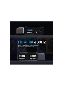 SYOSI بطاقة التقاط الصوت والفيديو 4K، HDMI USB 3.0، دقة Full Hd 1080p لتسجيل الألعاب، البث المباشر، واضحة بدون تأخر في الإطار، مناسبة لجهاز Nintendo Switch / الكاميرا / PS4 / Obs، إلخ  - Image 5