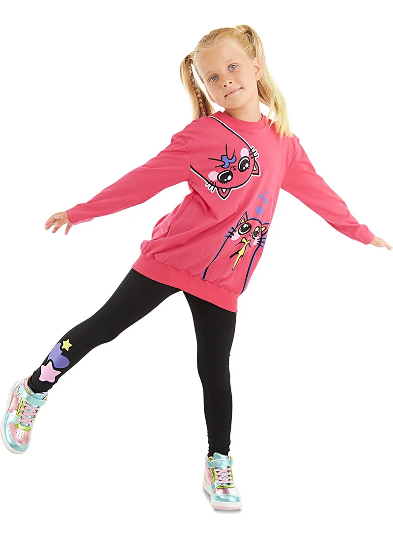 Denokids Best Cats Girls T-Shirt Tights Set