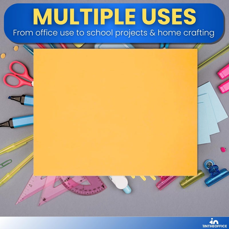 1InTheOffice Colored Copy Paper 8.5x11, Yellow Colored Copy Paper, Printer Paper, 20lb Density, Letter Size, 500 Sheets - Image 5