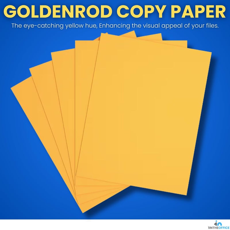 1InTheOffice Colored Copy Paper 8.5x11, Yellow Colored Copy Paper, Printer Paper, 20lb Density, Letter Size, 500 Sheets - Image 3