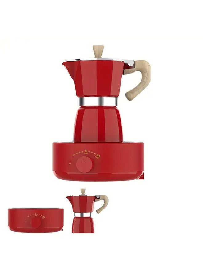 مجموعة لوح كهربائي أحمر متعدد الوظائف مع قدرة الموكا وإبريق الصب - Image 2