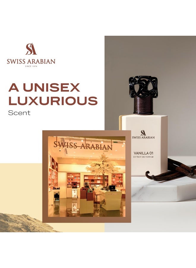 SWISS ARABIAN فانيليا 01 إكستراكت دو بارفان 50 مل - Image 3