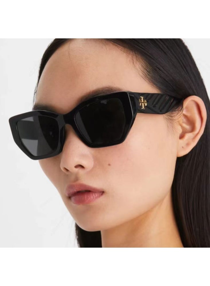 Tory Burch Women's Rectangular Black Sunglasses - Image 2