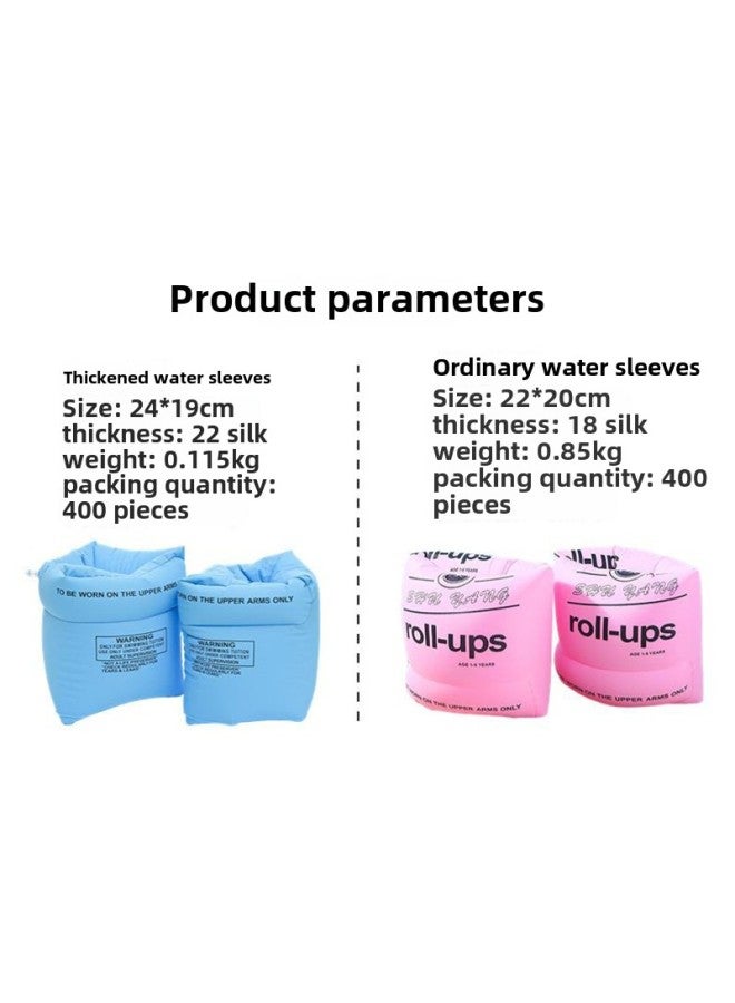 Generic Thickened Inflatable Water Sleeve Adult Double Airbag Swimming Ring Arm Ring OK Baby Floating Ring-Color:Silicone White Swimming Cap - Image 5