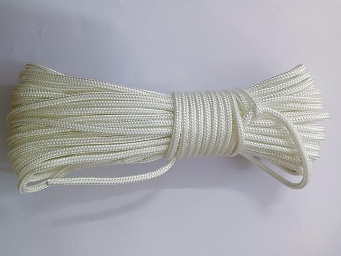 Skywave Luxury Premium Ceiling Clothes Dryer Hanger with UV Protected Nylon Ropes I6 Nylon Ropes, 13 Abs Pipe Caps and 13 Rope Caps for Individual Drop-Down Ceiling Cloth Dryer Model, White - Image 2