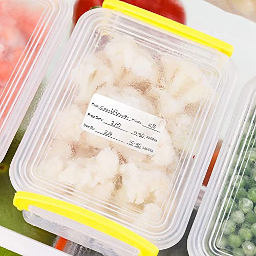 SBlabels 500 Dissolvable Food Prep Labels 1" x 2" Restaurant Quality Food Stickers/Meal Prep Leftovers Containers Organization/Made in The USA - Image 5