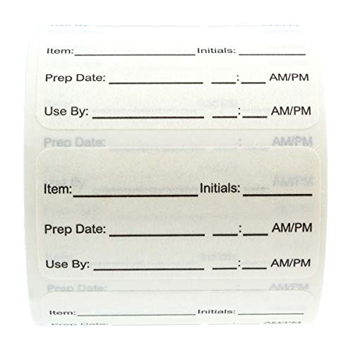 SBlabels 500 Dissolvable Food Prep Labels 1" x 2" Restaurant Quality Food Stickers/Meal Prep Leftovers Containers Organization/Made in The USA - Image 2