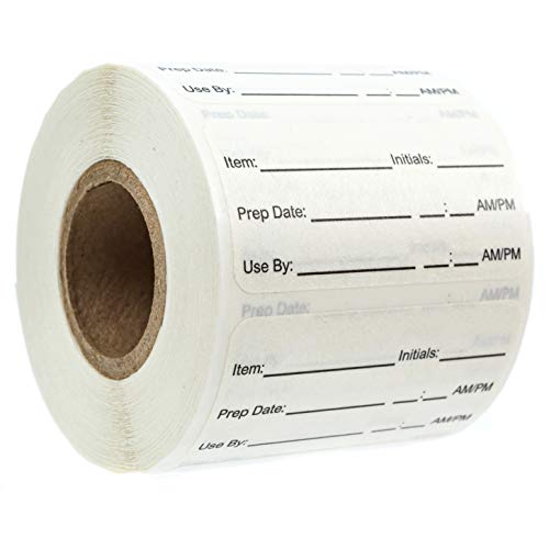 SBlabels 500 Dissolvable Food Prep Labels 1" x 2" Restaurant Quality Food Stickers/Meal Prep Leftovers Containers Organization/Made in The USA - Image 1