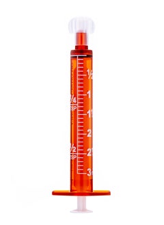 SOL-MILLENNIUM SOL-M 3ml Oral Dispensing Syringe Amber w/Tip Cap -100 pcs  - Image 1