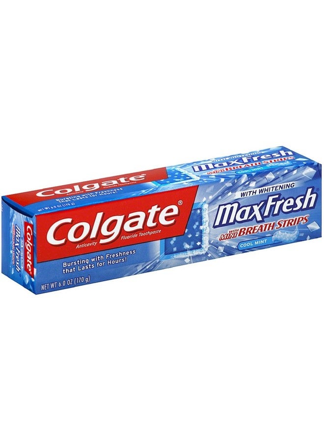 كولجيت معجون أسنان كولجيت ماكس فريش مع شرائط صغيرة للتنفس، 6 أونصات (عبوة من 4 قطع)