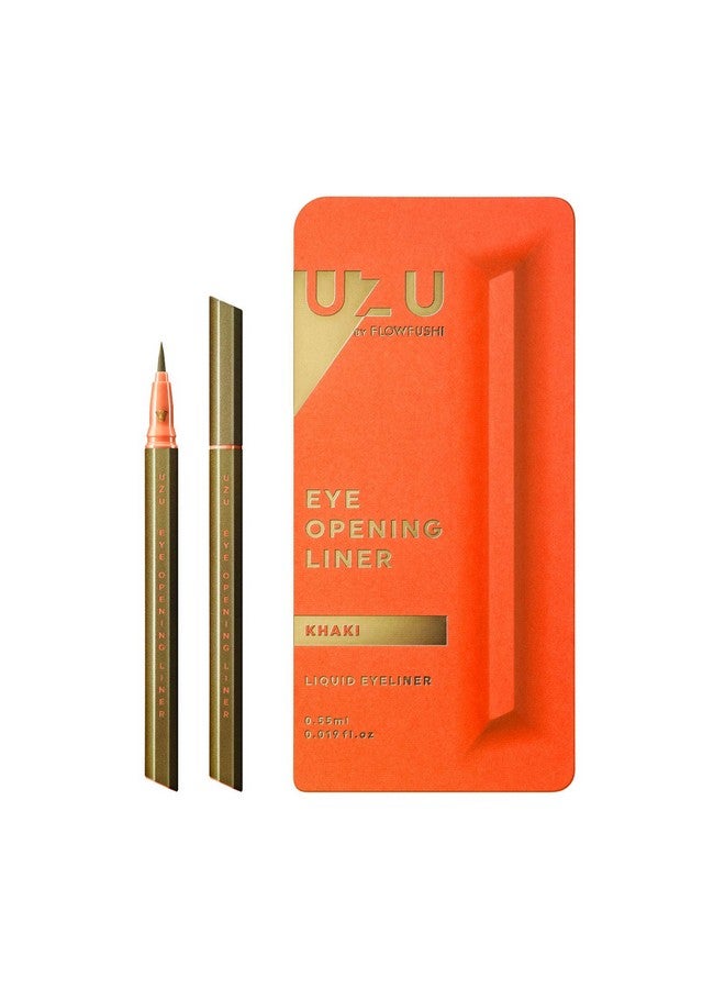 UZU Flowfushi Uzu Eye Opening Liner Liquid Eyeliner (Khaki) - Image 2