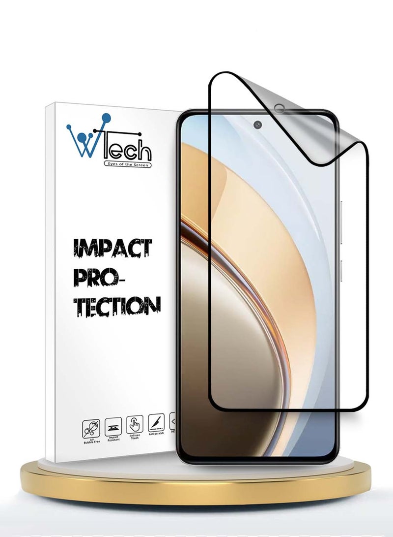 Wtech vivo V40 Lite (IDN) 5G 2024 Nano Ceramic Full Glue Full Cover Matte Flexible Screen Protector (MSCNMN) - Clear/Black - Image 1