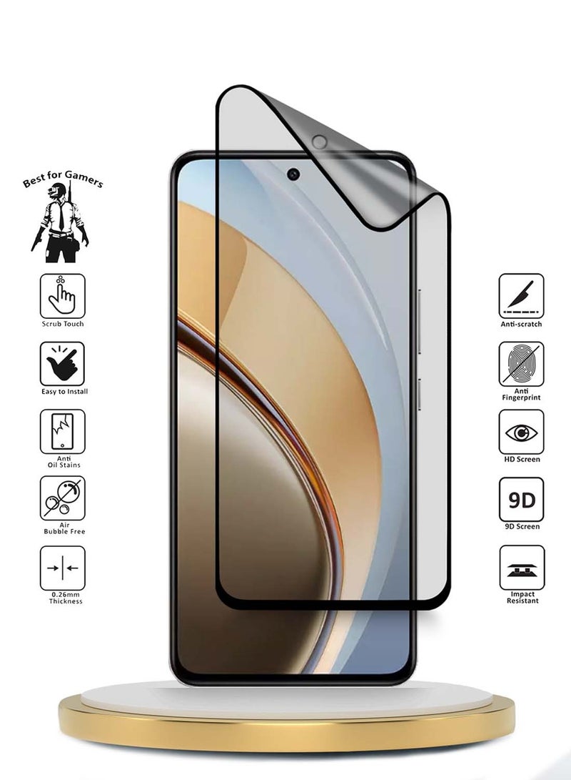 Wtech vivo V40 Lite (IDN) 5G 2024 Nano Ceramic Full Glue Full Cover Matte Flexible Screen Protector (MSCNMN) - Clear/Black - Image 2