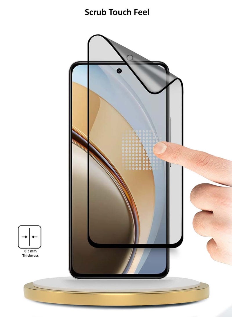 Wtech vivo V40 Lite (IDN) 5G 2024 Nano Ceramic Full Glue Full Cover Matte Flexible Screen Protector (MSCNMN) - Clear/Black - Image 3