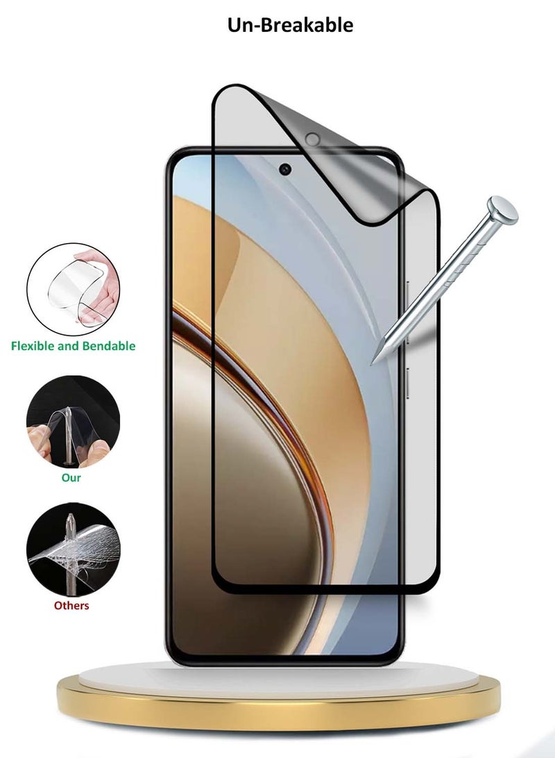 Wtech vivo V40 Lite (IDN) 5G 2024 Nano Ceramic Full Glue Full Cover Matte Flexible Screen Protector (MSCNMN) - Clear/Black - Image 4