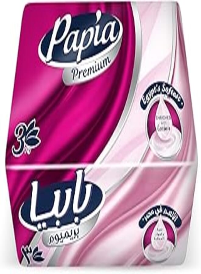 Papia Facial Tissue - PE Single Pack - 3 Ply - 500 - premium "Lotion"