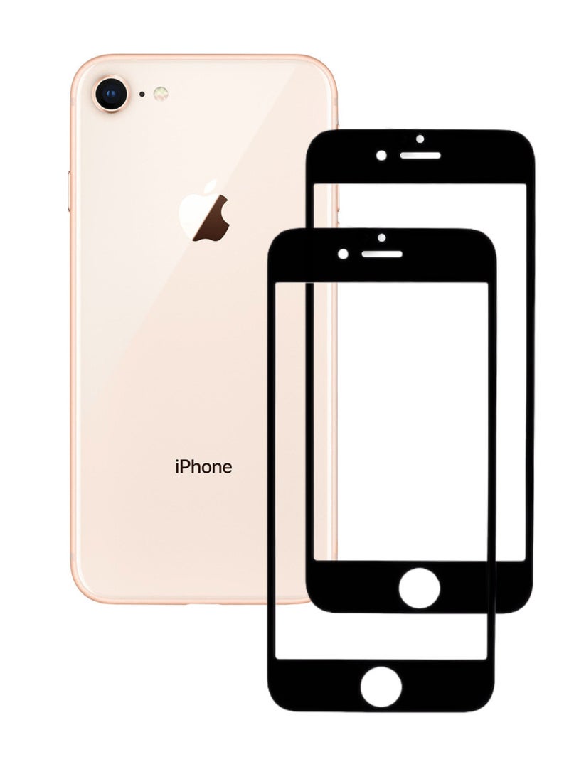 ACLIX 2 Pieces Antistatic ESD Dustproof Premium Quality High Definition Anti-Spy Privacy Tempered Glass Screen Protector Designed For  iPhone 8 - Image 1