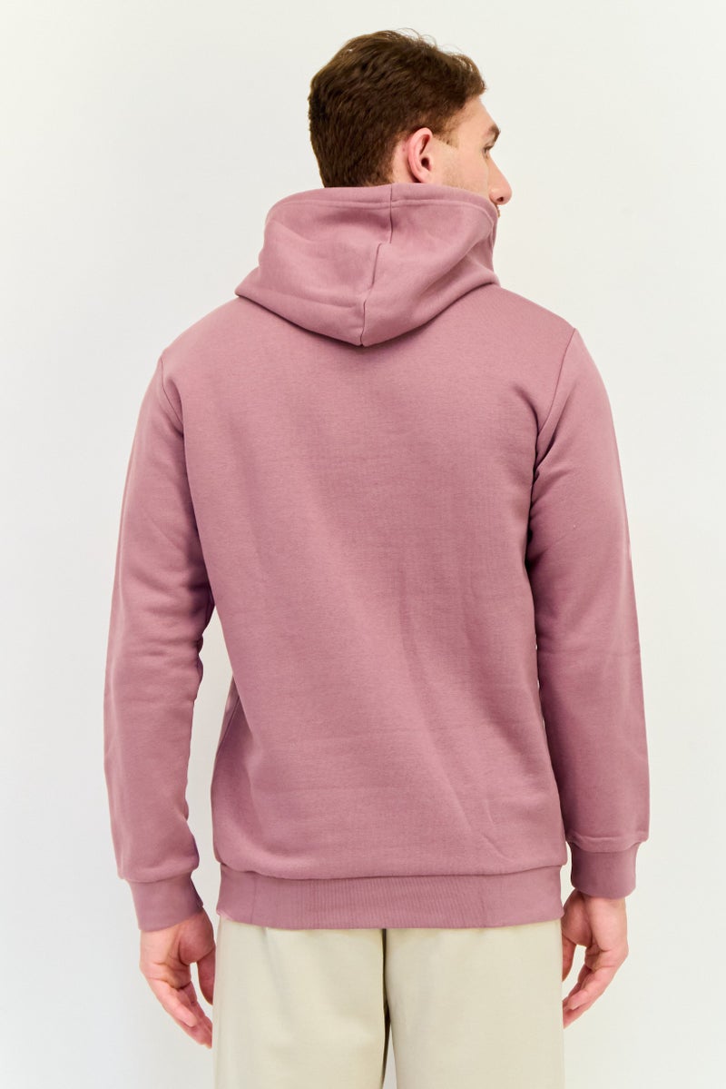 adidas Originals Men Sportswear Fit Long Sleeves Outdoor Hoodie, Mauve  - Image 3