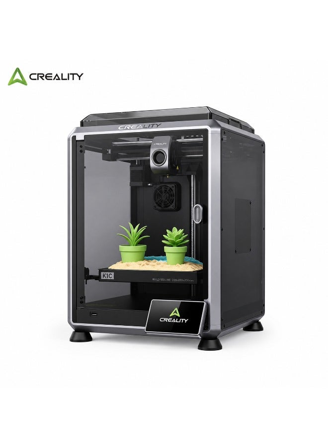 Creality 3D Creality K1C 2025 3D Printer, Enclosed 600mm/s High-Speed Printer for Safer, Low-Odor Printing, AI Camera, Auto Leveling, Clog-Free Direct Extruder, High-Temp Printing, Compatible with Various Filaments, 22×22×25cm Build Volume - Image 1
