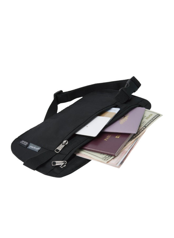 Pack All Multifunctional Invisible Waist Bag For Men And Women, Thin Style, Travel Doent And Passport Holder, Card Holder, Anti-electronic Theft Waist Pack, Black - Image 2