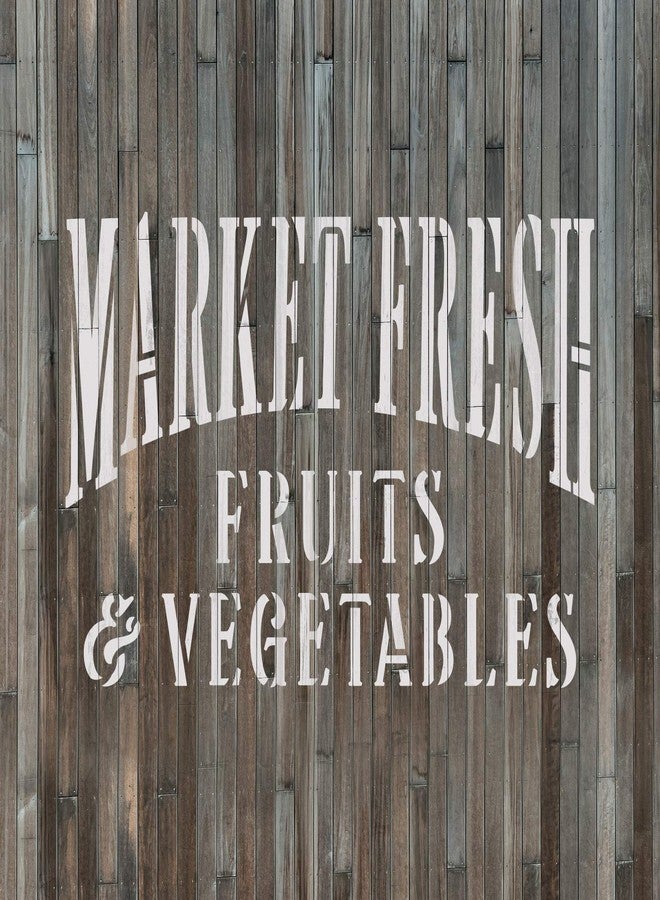 Stencil Revolution Market Fresh Stencil Template for Walls and Crafts - Reusable Stencils for Painting in Small & Large Sizes - Image 4